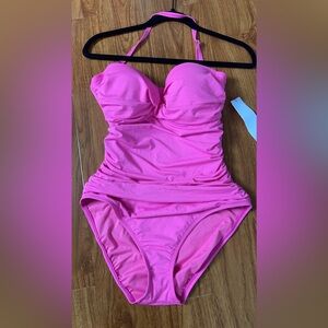 Lilly Pulitzer NWT Flamenco One Piece Swimsuit In Plumeria Pink Sz 10